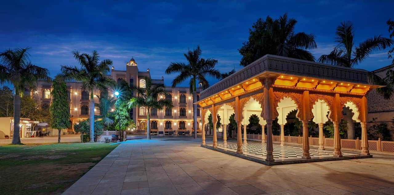 Lawn pavilion at Ranthambhore National Resort