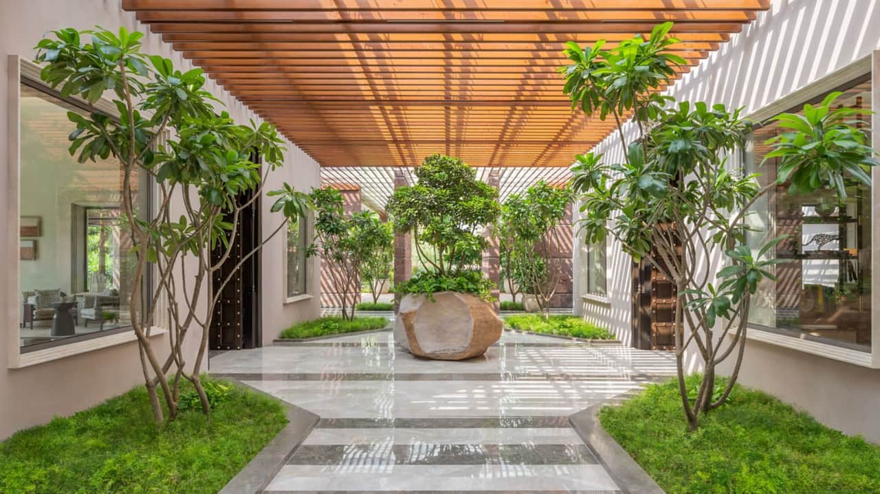 Courtyard at JW Marriott Ranthambore